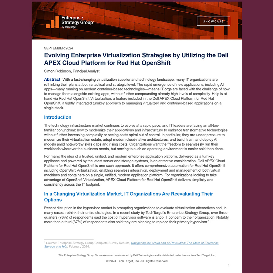 Thumbnail - ESG Report-Evolving virtualization strategies